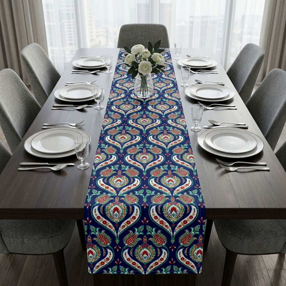 Indigo Digital Printed Table Runner