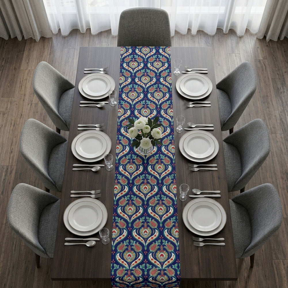 Indigo Digital Printed Table Runner