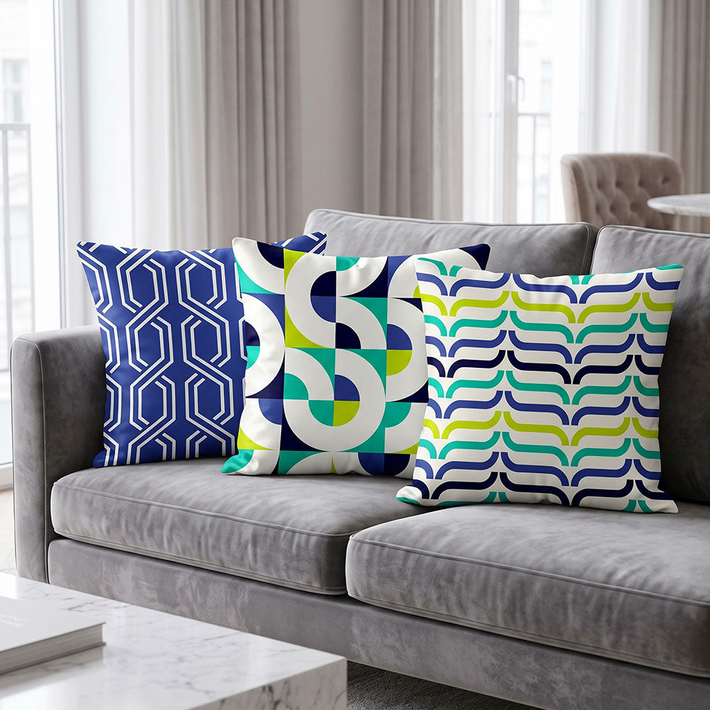 Interlace 3PCS Cushion Covers Set