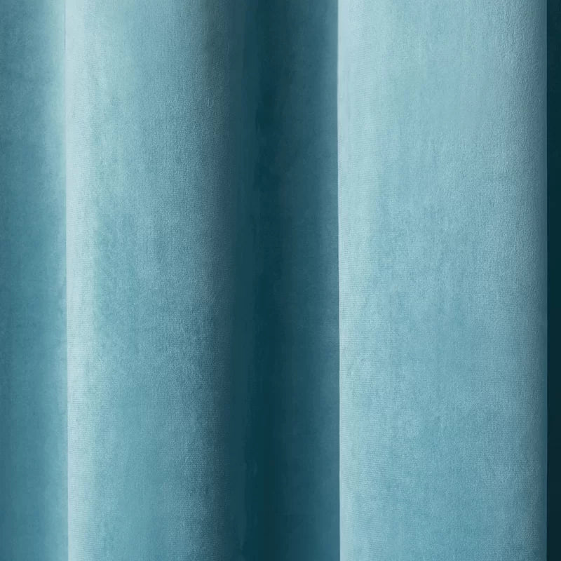 Marina velvet eyelet curtains pair by Nylsa