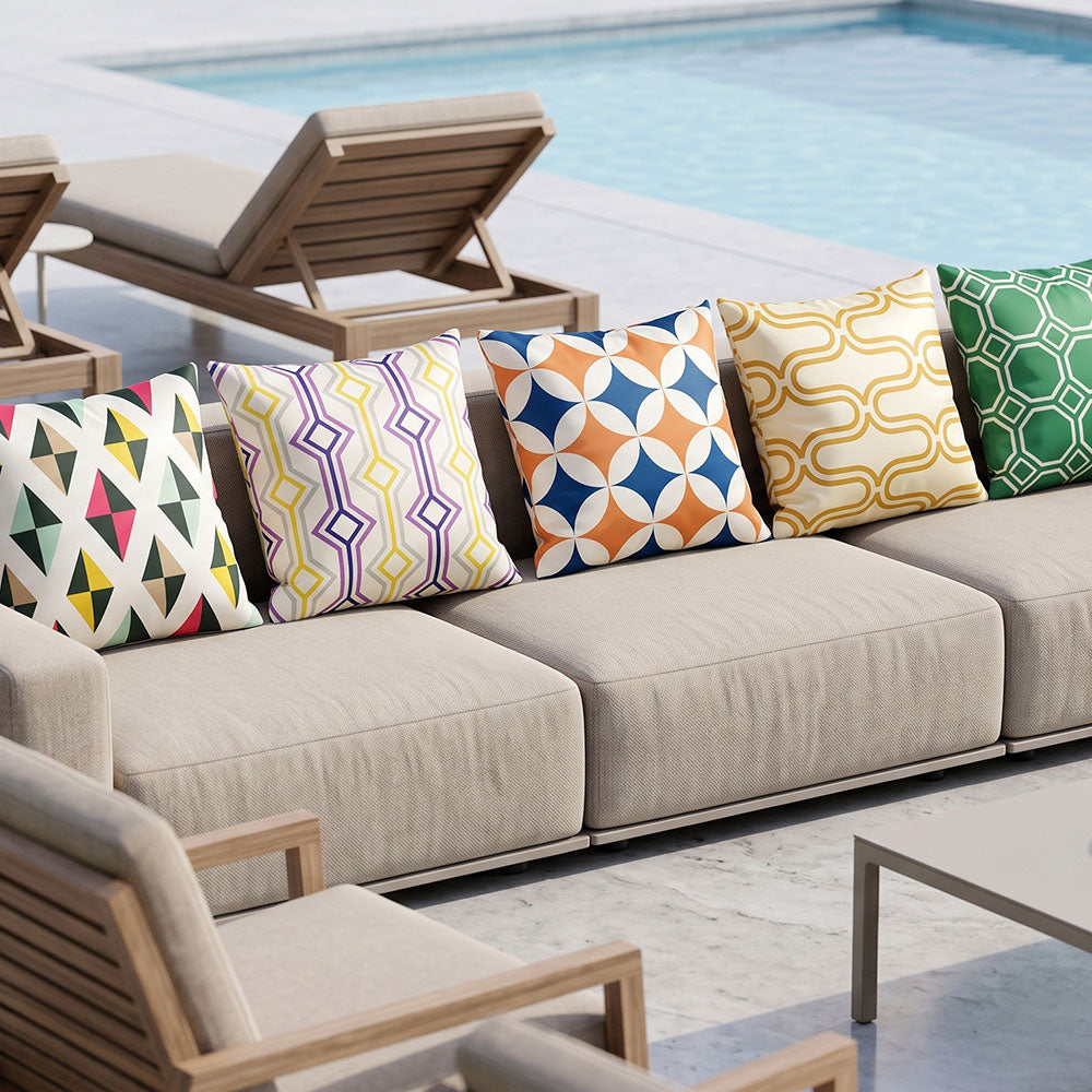 Hexagon 5PCS Cushion Covers Set