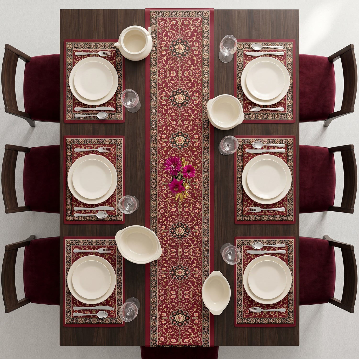 Zafran Printed Table Linen Sets