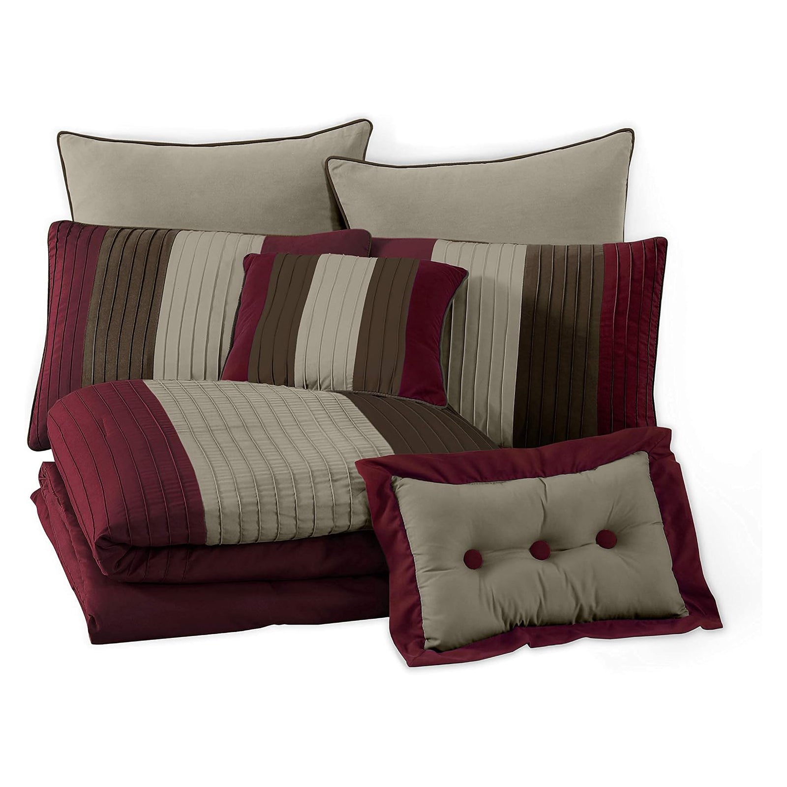 Scarlet Pleated 6Pcs quilt cover set by Nylsa