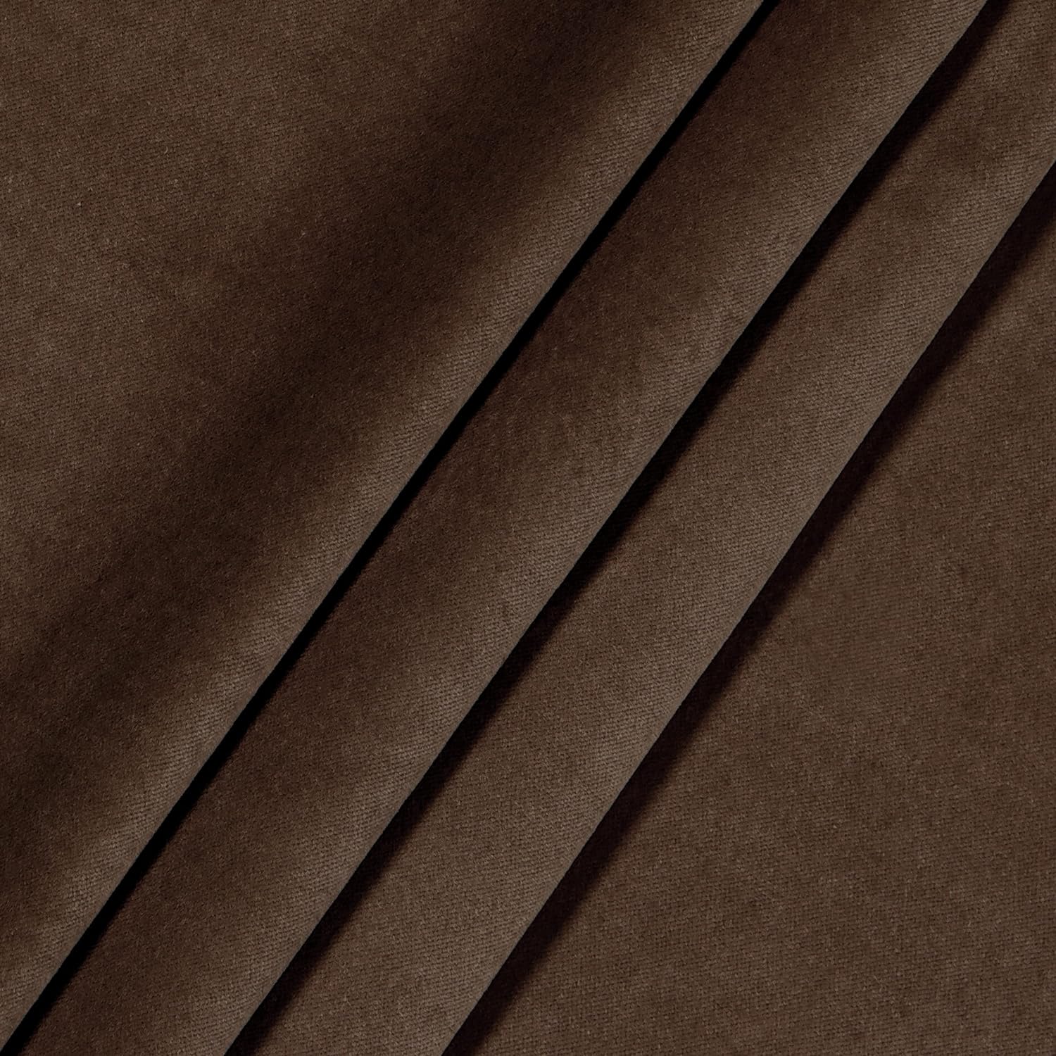 Truffle velvet eyelet curtains pair by Nylsa