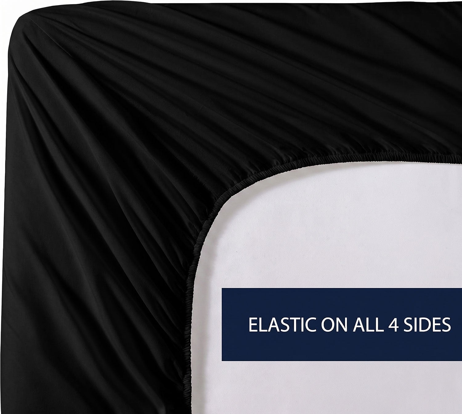 Black 100% cotton fitted sheet by Nylsa