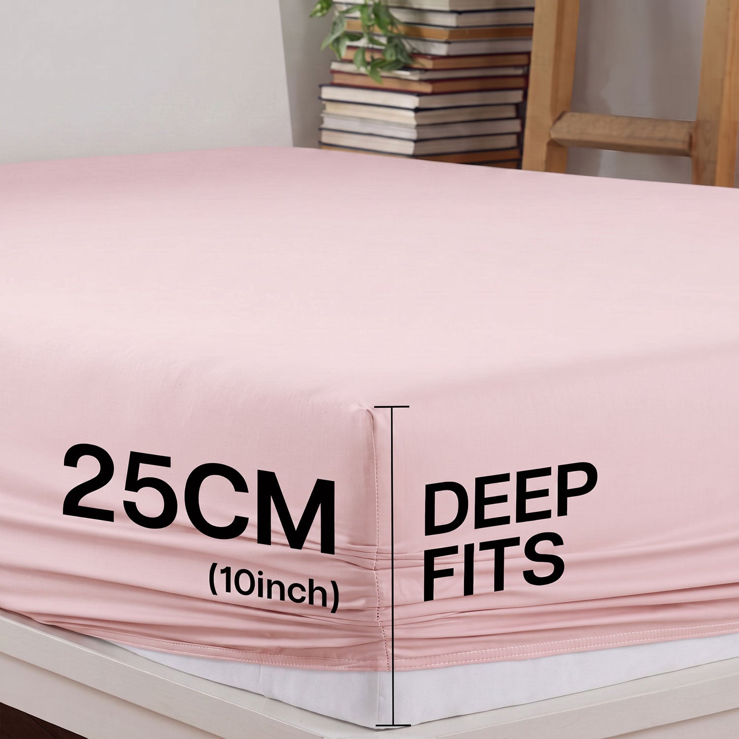 Blush 100% cotton fitted sheet by Nylsa
