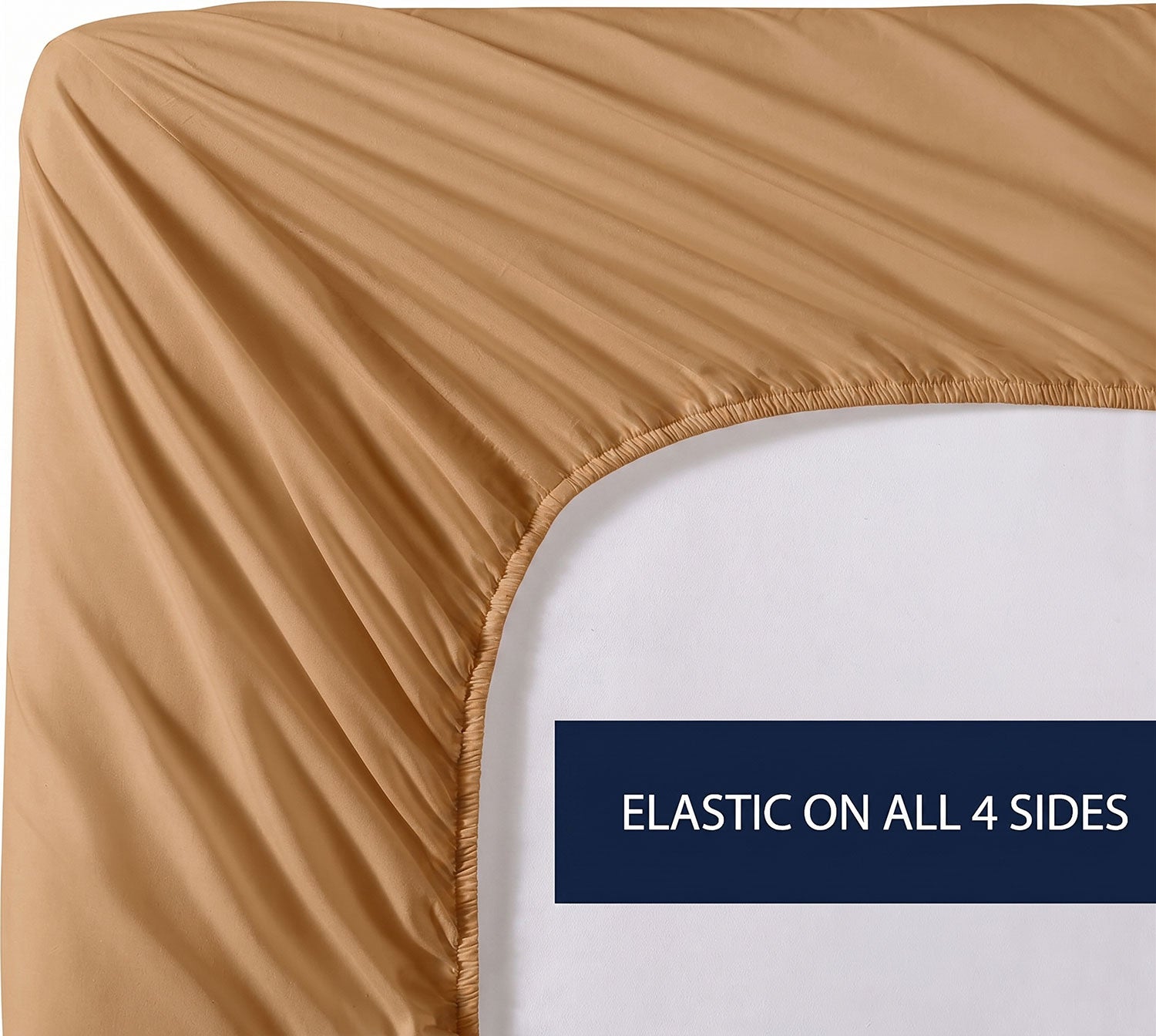 Camel 100% cotton fitted sheet by Nylsa