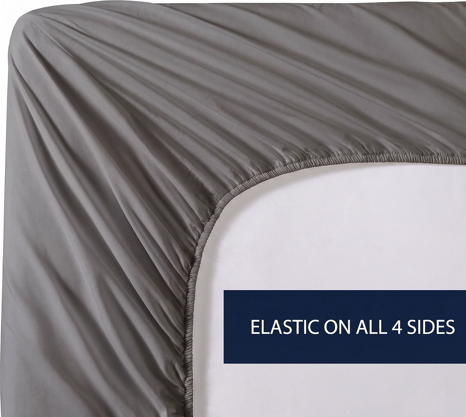 Charcoal Grey 100% cotton fitted sheet by Nylsa