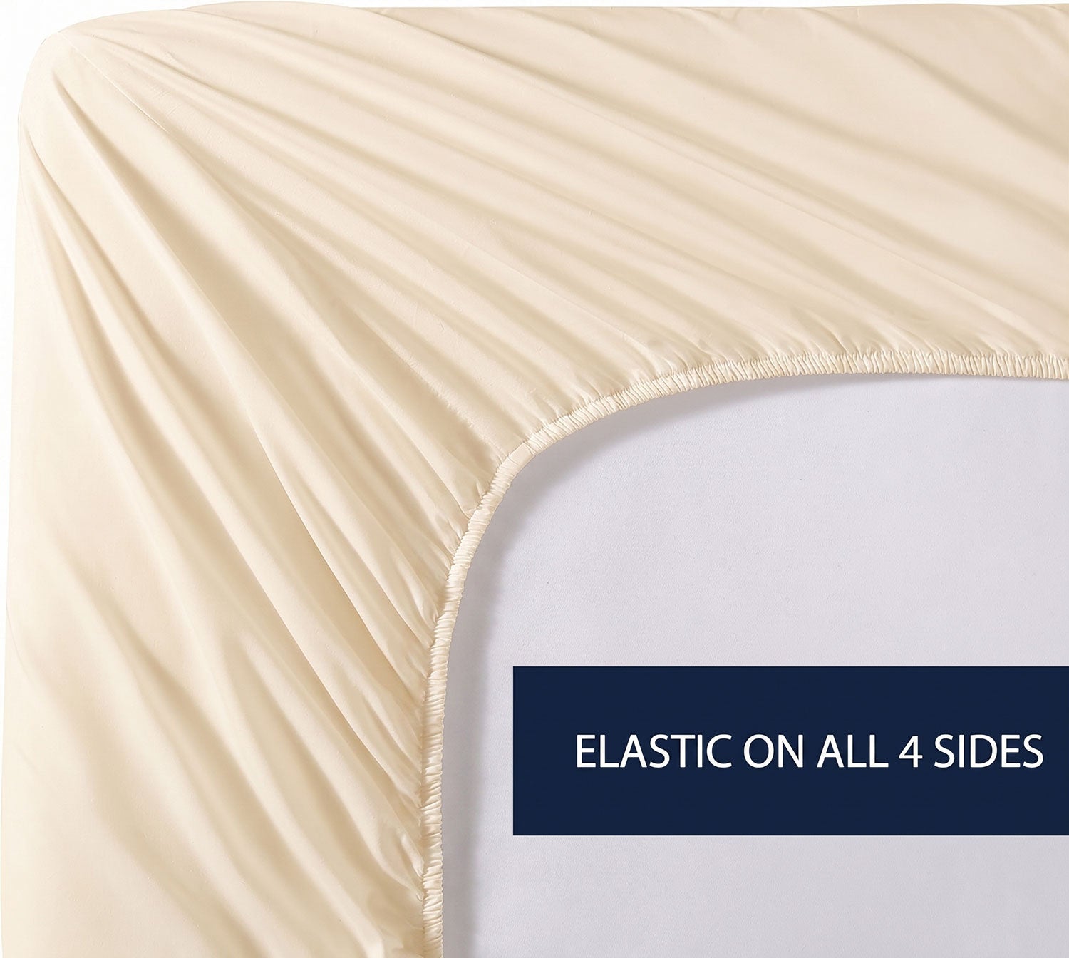 Cream 100% cotton fitted sheet by Nylsa