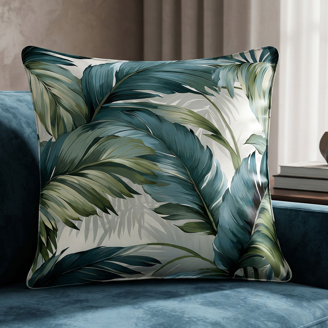 Tropical Sage digital printed cushion cover by Nylsa