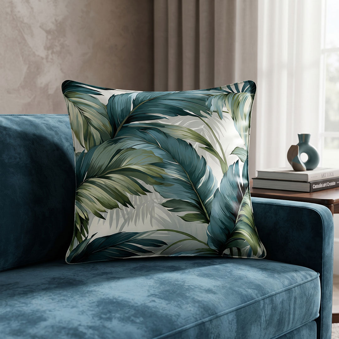 Tropical Sage digital printed cushion cover by Nylsa