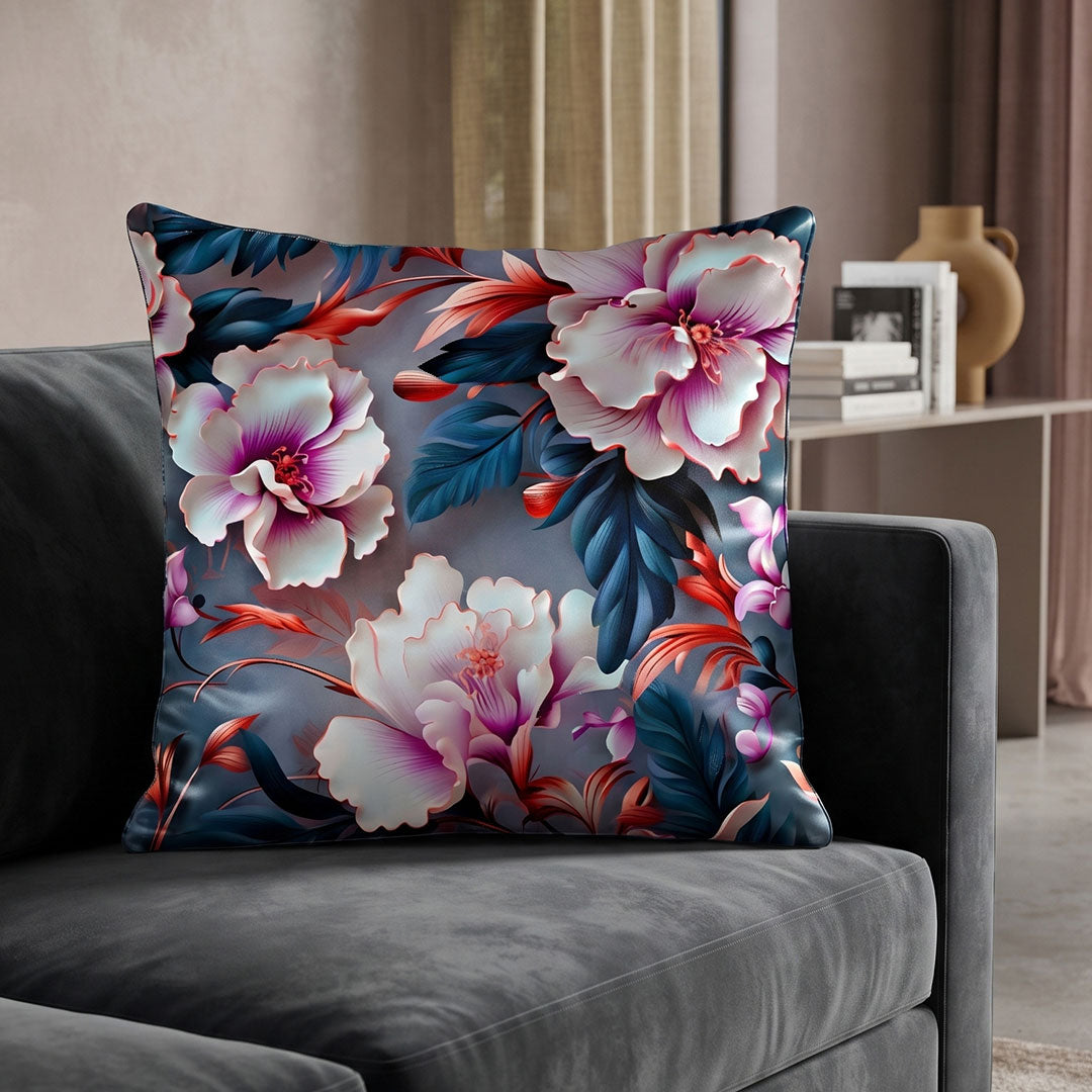 Moonlit Peony digital printed cushion cover by Nylsa