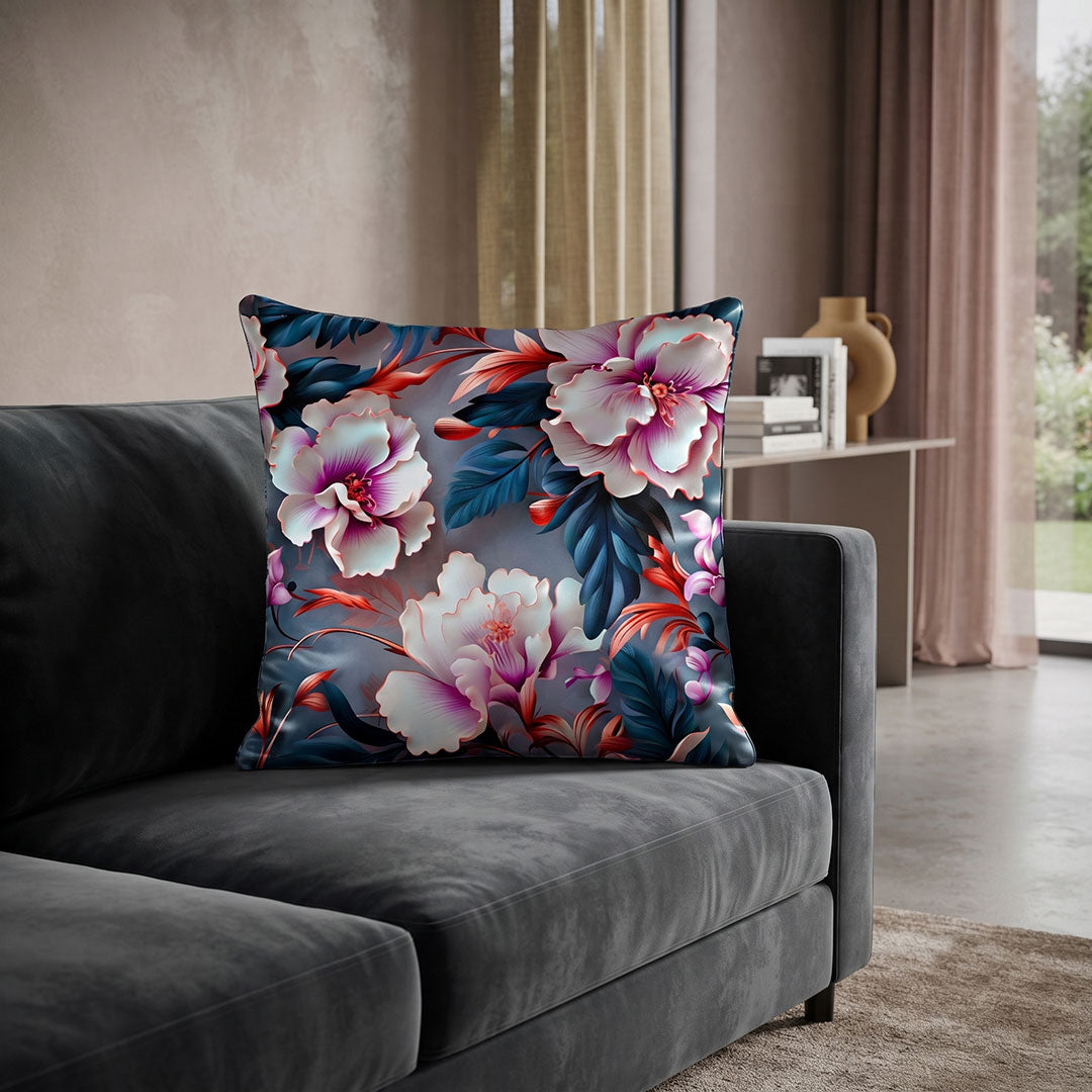 Moonlit Peony digital printed cushion cover by Nylsa