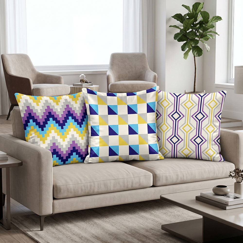 Cobalt 3PCS Cushion Covers Set
