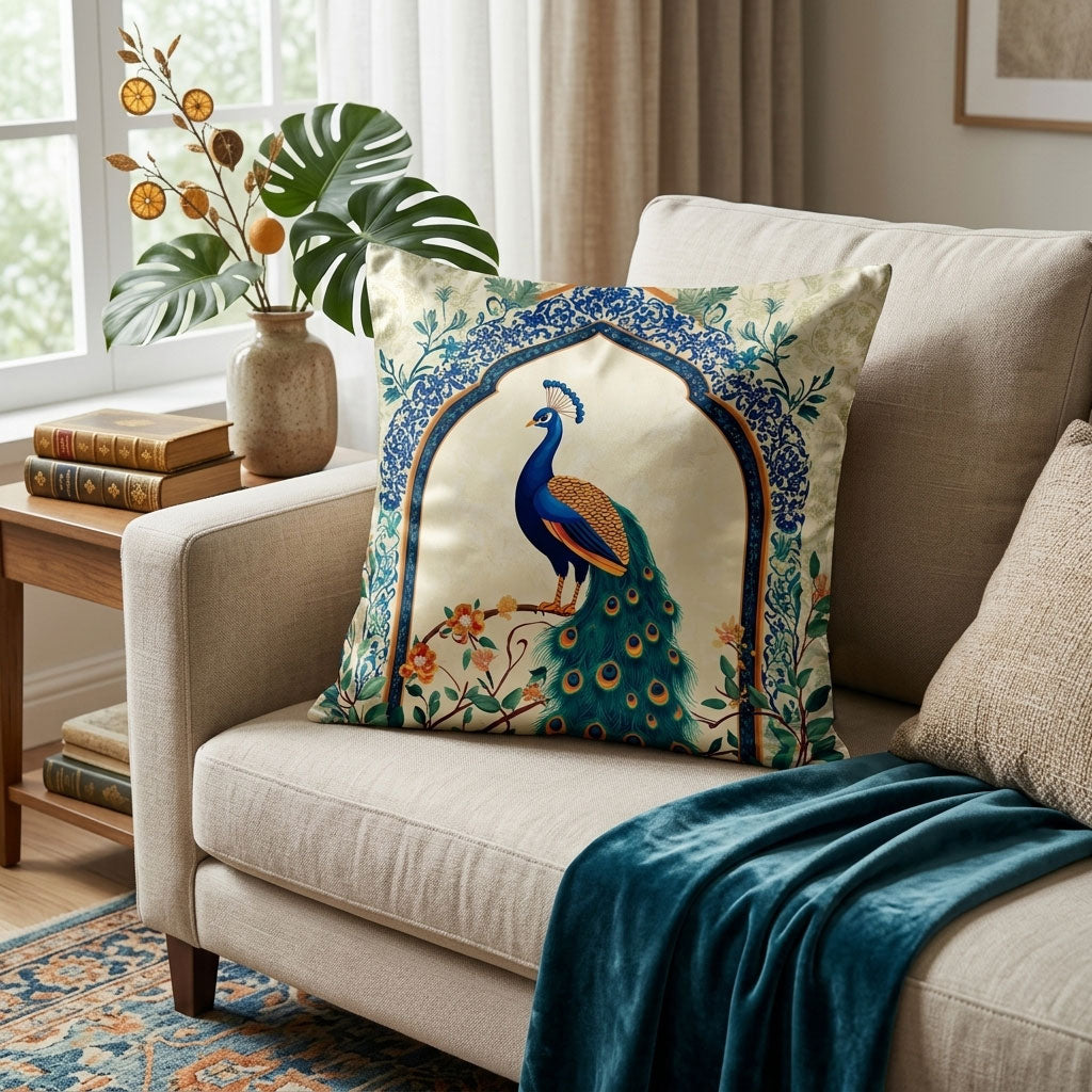 Mayura digital printed cushion cover by Nylsa