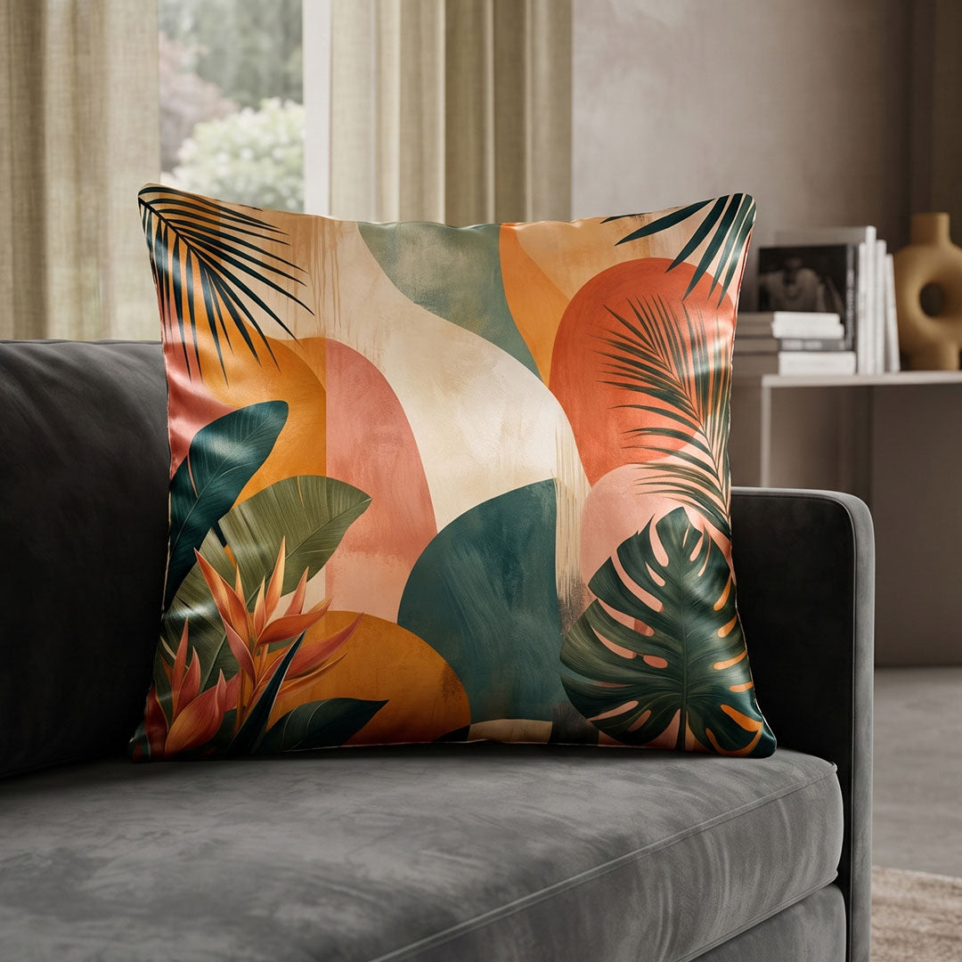 Sunset Tropics digital printed cushion cover by Nylsa