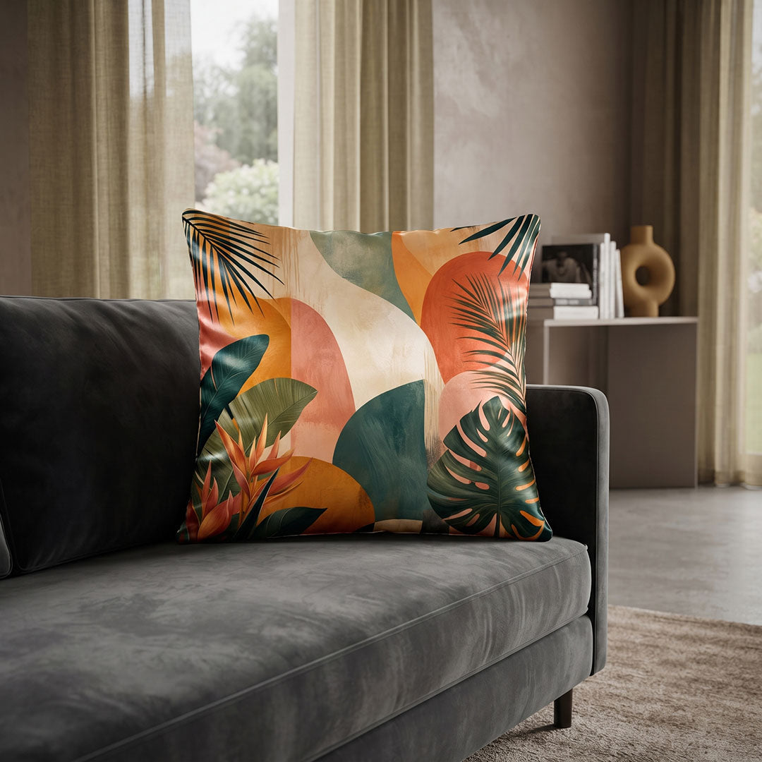 Sunset Tropics digital printed cushion cover by Nylsa