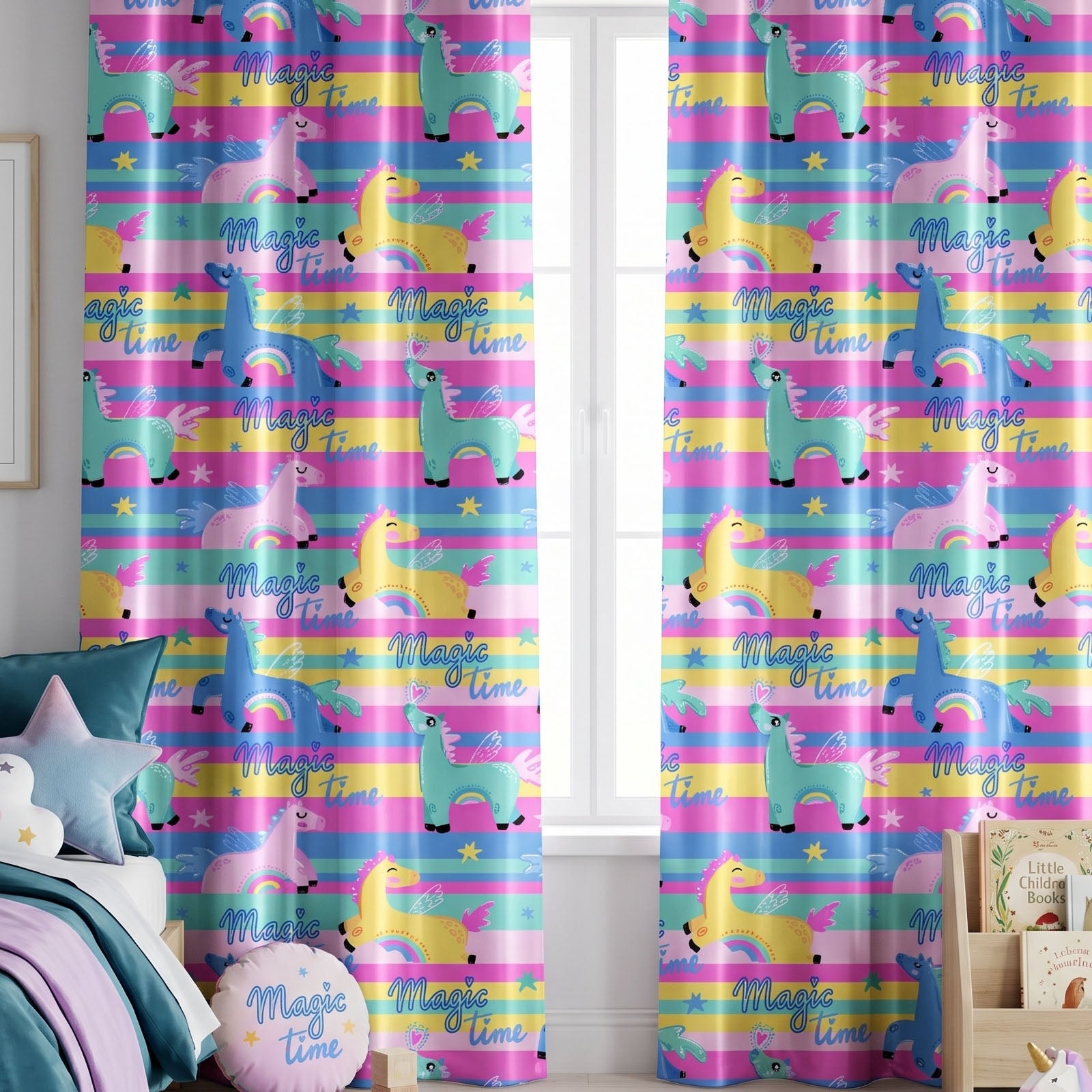 Dreamland Digital Printed Eyelet Curtains – Pair