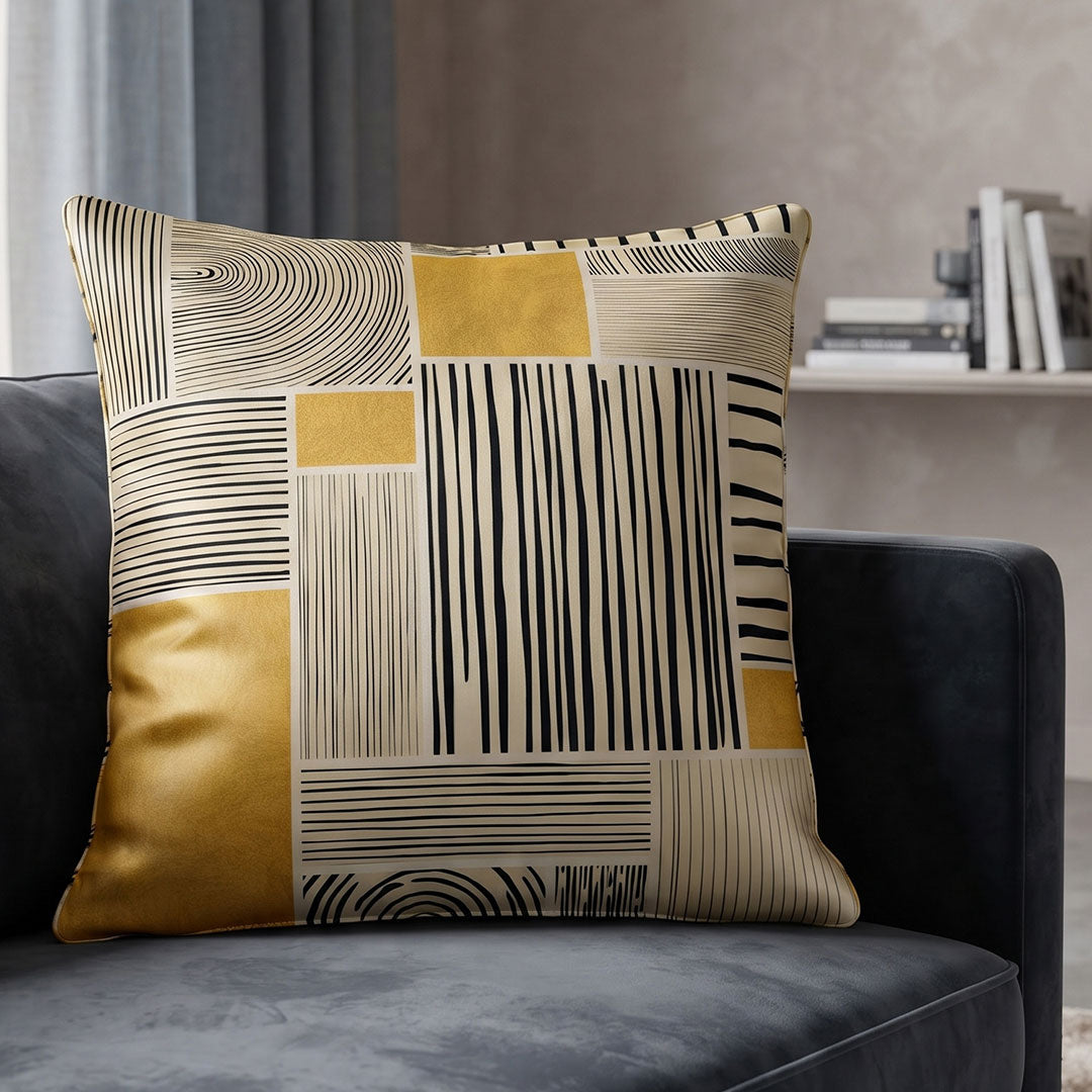 Gilded digital printed cushion cover by Nylsa