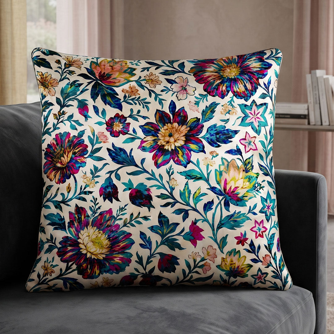 Kashmiri Bloom digital printed cushion cover by Nylsa