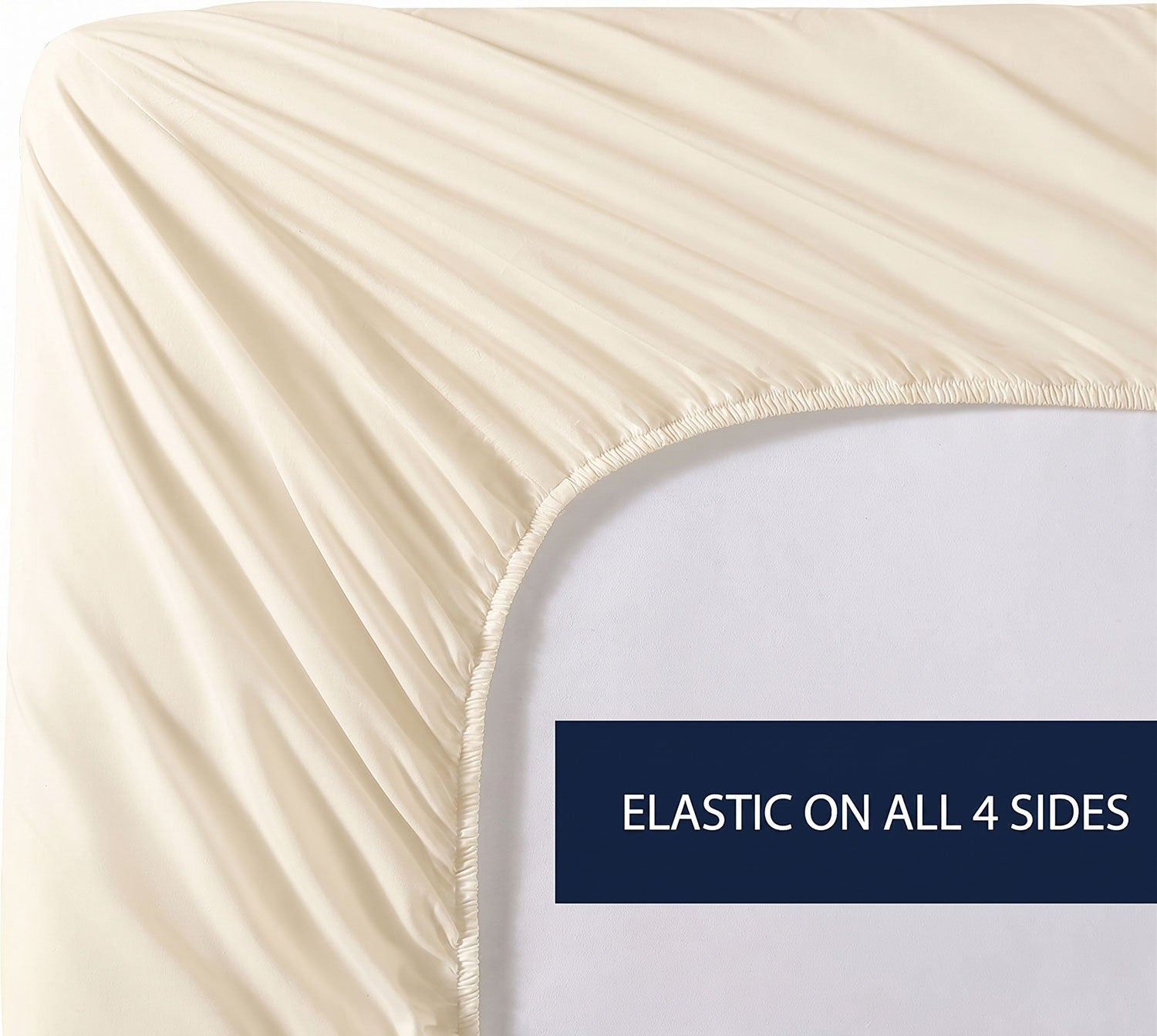 Ivory 100% cotton fitted sheet by Nylsa