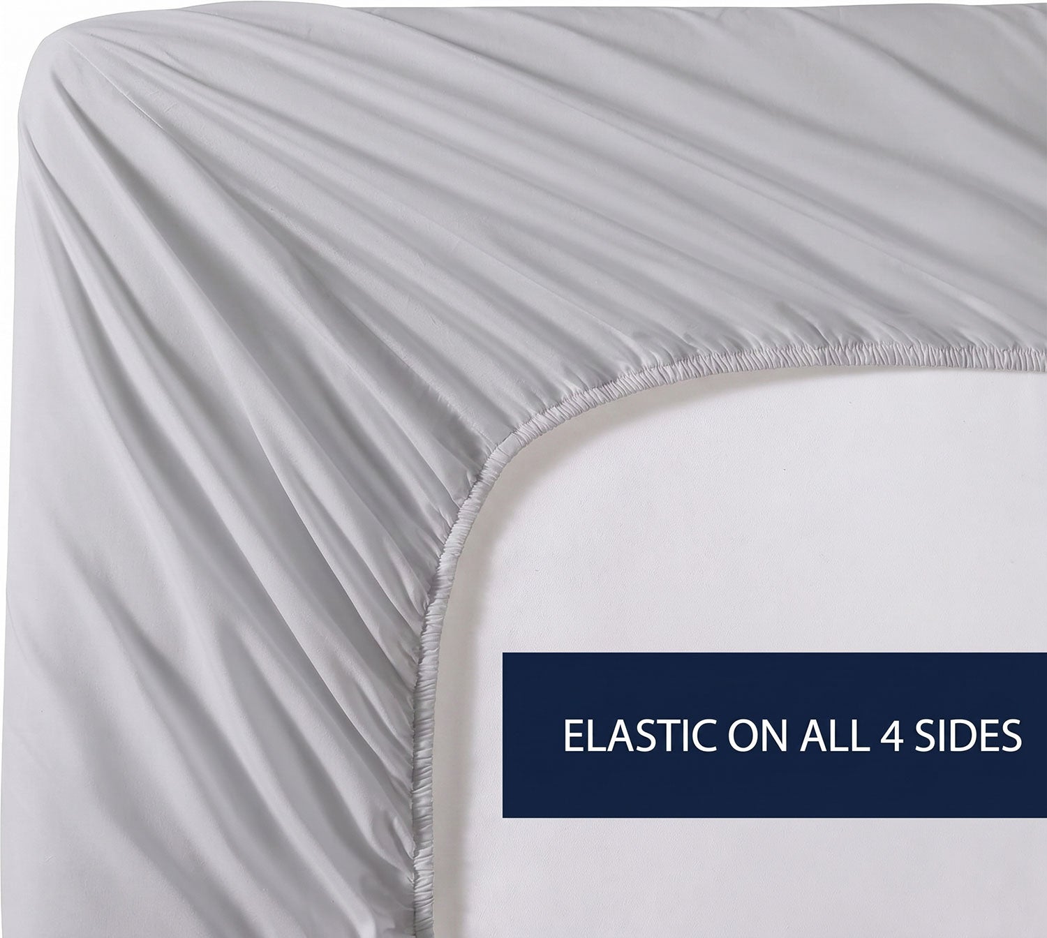 Silver Grey 100% cotton fitted sheet by Nylsa