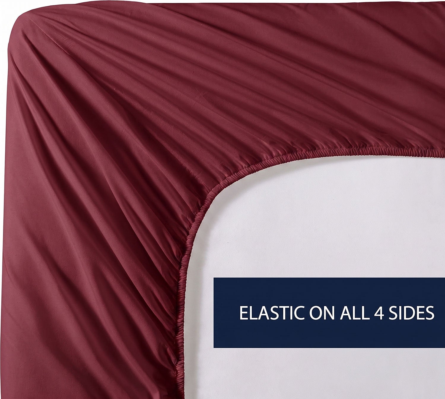 Maroon 100% cotton fitted sheet by Nylsa