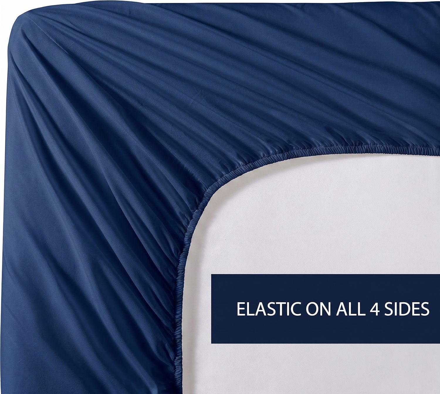 Navy Blue 100% cotton fitted sheet by Nylsa