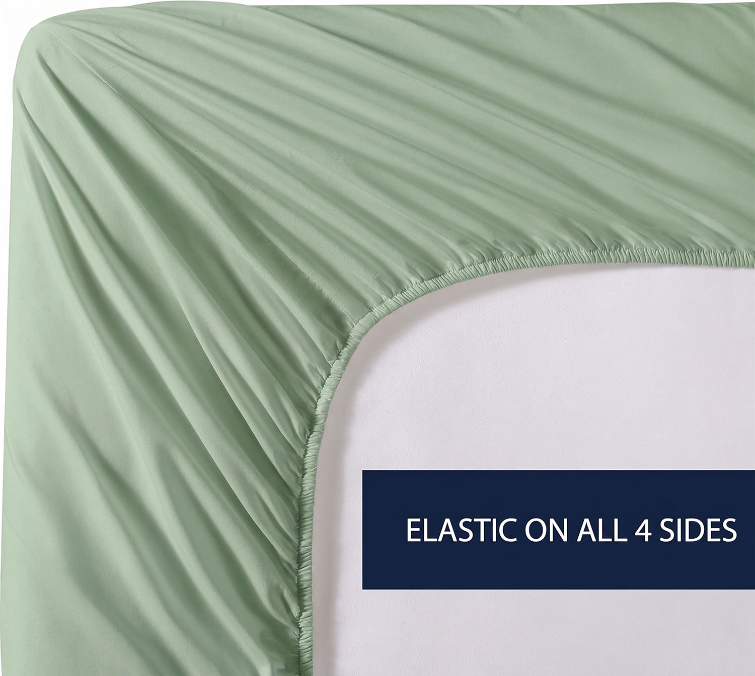 Sage Green 100% cotton fitted sheet by Nylsa