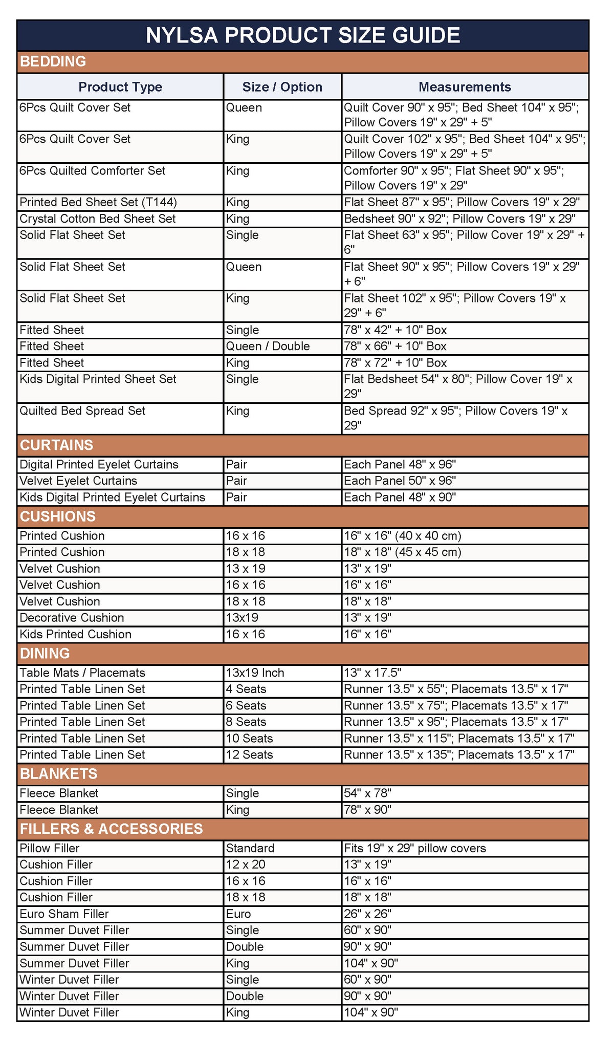 Size Guide