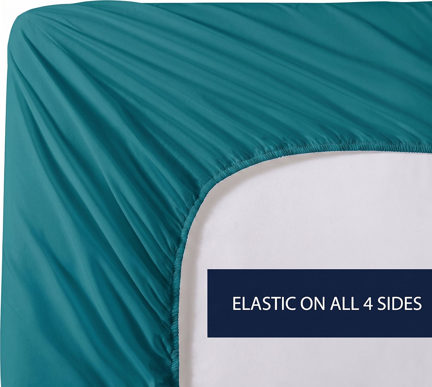 Teal 100% cotton fitted sheet by Nylsa