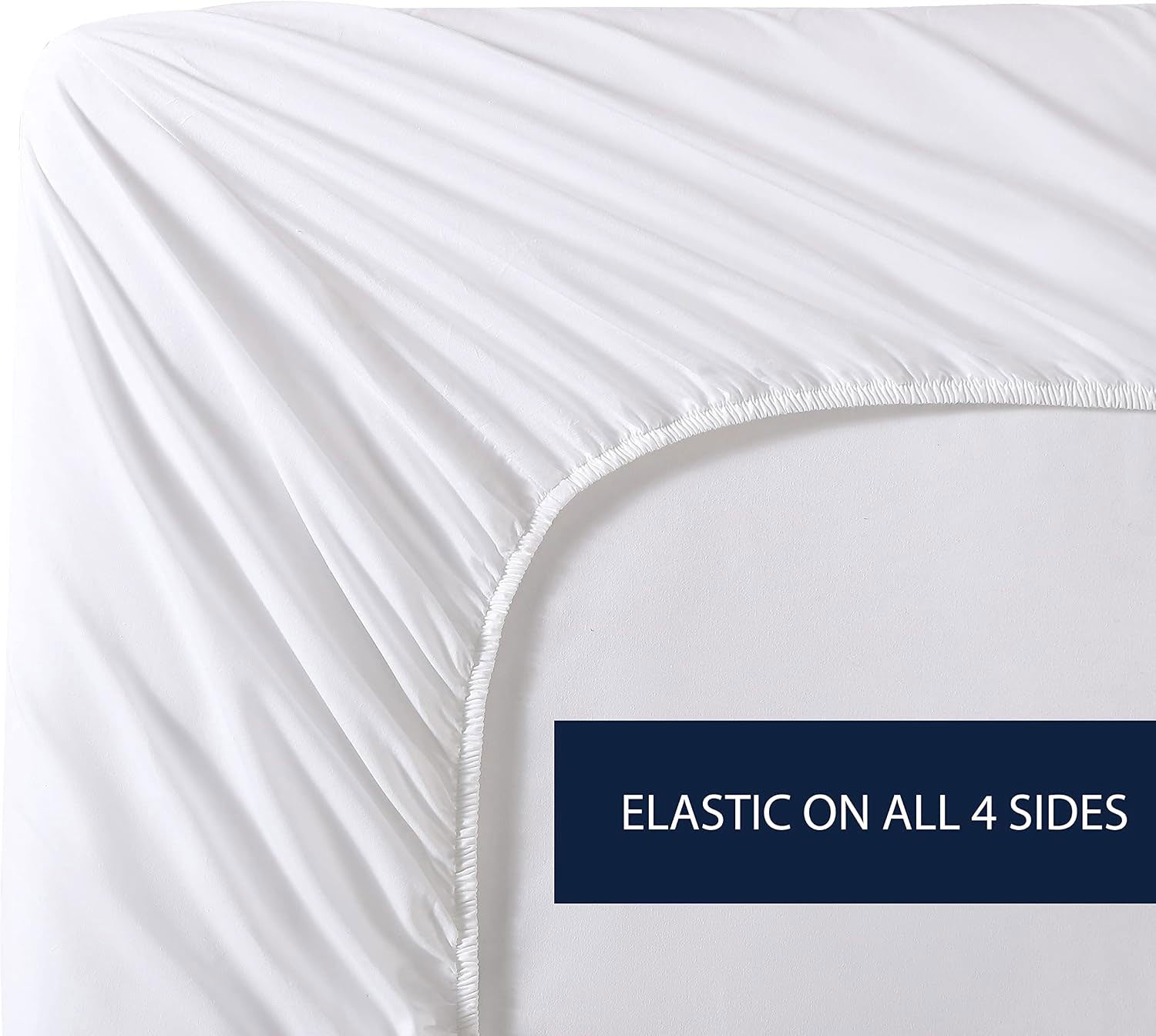 White 100% cotton fitted sheet by Nylsa
